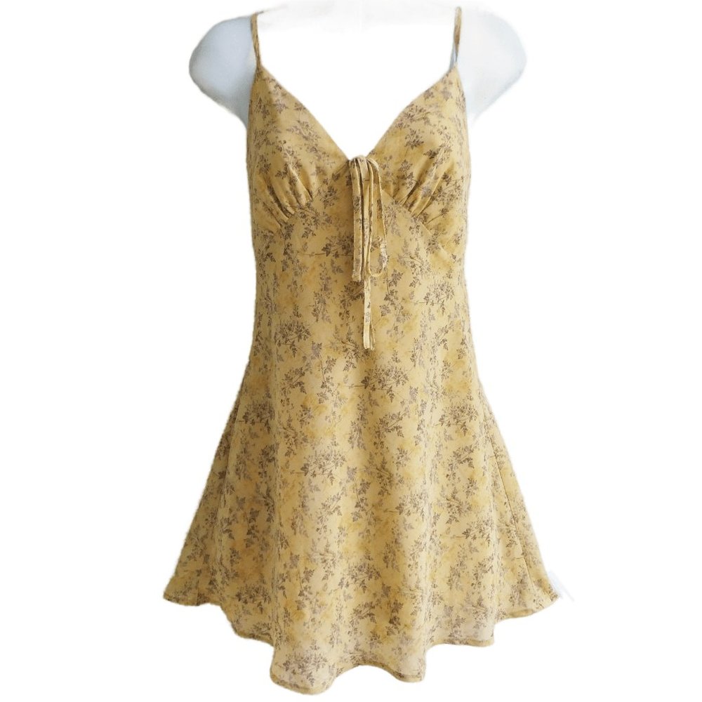 Le Lis Collection Slip Dress Mini Cottage Country Lined Adj Straps Zip Back M